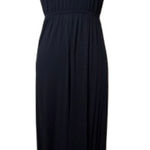 The Vanity Room Maxi Dress Black One Shoulder Cut Out Size Small Knit Photo 0