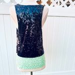 J.Crew  Navy and Aqua Sequin tank Photo 6