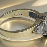 2+ CT Marquise Cut Diamond Engagement Ring ✶ Trillions 14K Gold ✶ Mayors Size 6 Photo 3