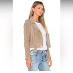 BLANK NYC  Suede moto jacket in sand stoner small $198 Photo 3