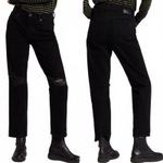 Current/Elliot The Boyfriend Original Fit Jeans Black Onyx NWT Size 24 Photo 7