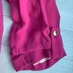 ZARA  Women's Peak Lapel Quarter Roll Tab Sleeve Blazer Jacket in Fuchsia XS Photo 5