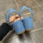 Draper James x M.Gemi Risata Chambray Bow Sandals Womens Shoes Blue EU 37.5 Size 6.5 Photo 8