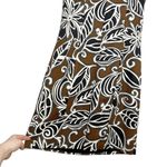 WD•NY NWT WD.NY Brown Black Leaf Scroll Print Embellished Neckline Sheath Dress Photo 8