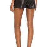 BLANK NYC LIMITED EDITION  Black Faux Leather High Rise Shorts Photo 2