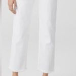 Eileen Fisher Women's Straight Leg White Cropped Ankle Raw Hem Jeans Size XL Photo 15