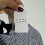 English Factory English Factory Pleated Stripe Top with Back Ribbon Blue/White NWT Size XS Photo 8