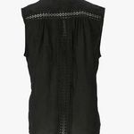 Frame Cali Ramie Lace Inset Tank Blouse in Noir Photo 5