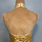 Glamorous Gold Satin Maxi Dress Size 6 Photo 10