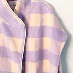 Anthropologie Anderson & Lauth  Periwinkle Cream Plaid Gingham Capelet Vest Photo 2
