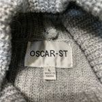 Oscar St Wool Blend Grey Turtleneck Sweater Dress/Tunic Size L Gray Size L Photo 2