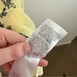 Ganni  Pale Butter Yellow Floral Pleated Georgette Mini Dress Size Medium Photo 7