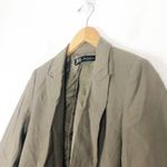 ZARA  Green Open Oversized Blazer Size XS Olive Boyfriend Workwear Lagenlook Photo 6