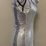 XOXO Silver Sequin Bodycon Small Dress Photo 1