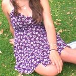 Urban Outfitters Purple And White Flowy Dress Photo 0