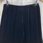 Talbots  Wide Leg Pants Womens 2‎ Black Velvet Rayon Silk Blend NEW Photo 4