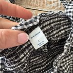 Old Navy  Black & White Gingham Plaid Tie Shoulder Embroidered Hem Tank Top~Large Photo 7