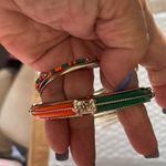 Set of 8 Vintage Bangles Green Orange Photo 1