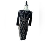 Allison Brittney  size, small black and tan long sleeve sweater dress Photo 9