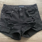 Aeropostale  Black Ripped Jean Shorts Photo 0