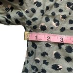 Mud Pie Women’s Flounce Peasant Tiered Green Leopard Animal Print Mini Dress med Photo 3