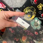 Karin Stevens  20w Black Multi Color Tutti Fruitti Floral Dress V Neck Sleeveless Photo 6