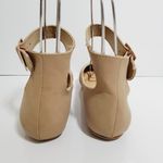 Bamboo  Shoes Flats Tan Ankle Flats with Buckle and Elastic Photo 3