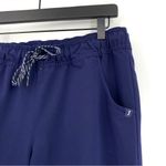 Jaanuu Bundle x2, Women's 5-Pocket Skinny Scrub Jogger Navy Blue Black M Photo 2