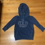 Juicy Couture Pam Gela Distressed Jewel Crown Hoodie Women's Medium Photo 0