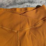 Amazon Yellow Crossover Biker Shorts Ribbed Photo 2