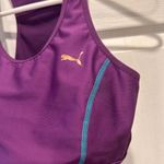 Puma Sport Lifestyle Purple Teal Racerback Sports Bra Activewear Top Photo 1