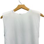 ZARA  Sleeveless Structured Shoulder Bodysuit White size Medium NWT Photo 3