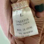 Wishlist  Apparel Blush Button Front Tie Crop Shirt Photo 4