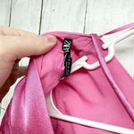ZARA Top Women Size XS Cropped Satin Open Back Short Sleeve Pink Laced Summer Photo 3