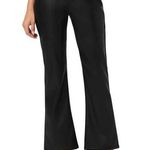 joe's jeans  Mid Rise Black Faux Leather Cropped Bootcut Pants Size 28 Ankle Photo 0