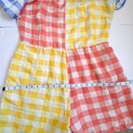 Farm Rio  Anthropologie Gingham Contrast Romper Photo 12
