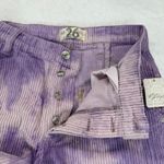 Free People We The Free Tie Dye Corduroy Pants Women Size 26 Purple Beige Photo 8