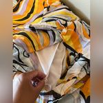 Marciano Orange and Purple Abstract High Low Pleated Flowy Maxi Skirt Size S Photo 12