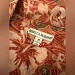 Rebecca Malone Floral Jacquard Button Front Jacket Women’s Size M Red Green Photo 3