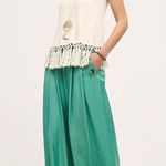 Anthropologie  Eri + Ali Cream Ribbed Knit Fringe Tank Top Medium Loose Tunic Photo 7