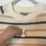 Madewell NWT  Cotton Crewneck Sweater in Stripe In Dark Loden Stripe Size XXS Photo 6
