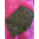 French Connection Albany Faux Leather Shorts Black Size US 6 90s BIKER GOTH Photo 5