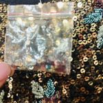 Free People NEW  Life Of The Party Twofer Sequin T-Shirt Top Lace Black Size XS Photo 6