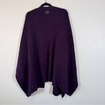 ALLSAINTS  Purple Wool Blend Ribbed Knit Cape Womens OS Fall Winter Cozy Preppy Photo 1