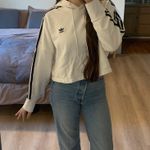Adidas Cropped White Sweatshirt Photo 0