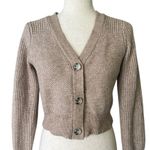 Sincerely Jules Button Cardigan Tan Photo 3
