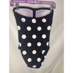 Apt. 9  Polka Dot One Piece Swimsuit Black White Halter Belted Retro S Photo 4