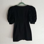 Lovers + Friends Blessed Dress Puff Sleeve Cotton Poplin Black Size Medium Photo 3
