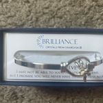 Swavorski NWT Swarovski Crystals Brilliance Cuff Friendship Bracelet with 2 Heart Charms Photo 4