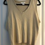 Halston Heritage Tan and cream sweater vest Photo 0